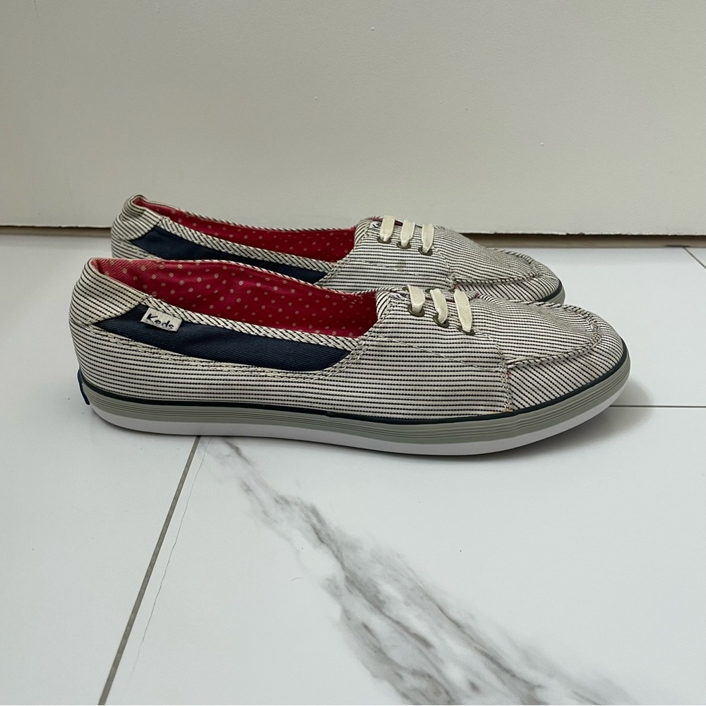 Keds Stripe Slip On Sneakers Shoes